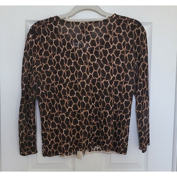 Chico's Animal Print Cardigan Size 4 (Chico's Size 0) - Picture 2 of 4